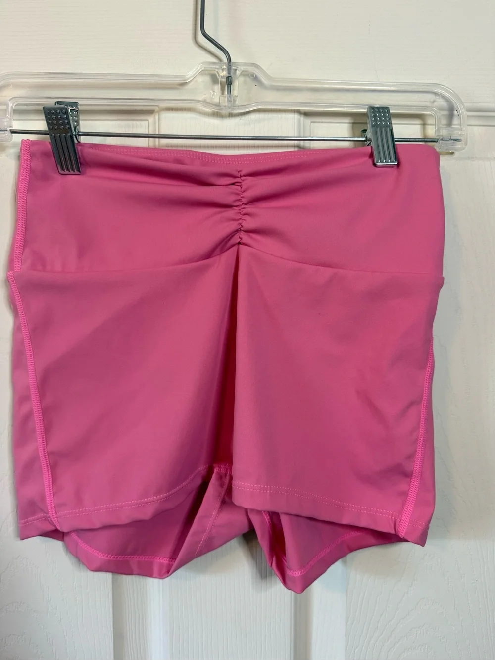 Aralina Pink Ruched Two-Piece Active Set Shorts Sports Bra Size Small
